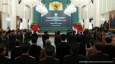 Prabowo Lantik Nurkholisoh Ibnu Aman dan Luky Alfirman sebagai Wakil Menteri Keuangan